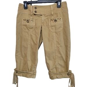 Sugar Lips capri pants size medium dark yellow/gold